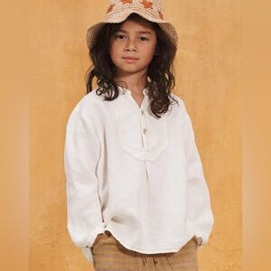 SOLD🚫Topstitched linen shirt limited edition